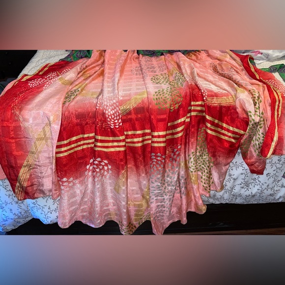 Darn Good Yard | 'Goddess Ankle' Maxi Sari Silk Skirt - Picture 2 of 4